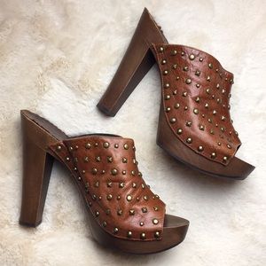 Studded Leather Mules